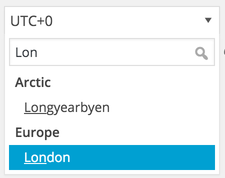 Better Timezones dropdown