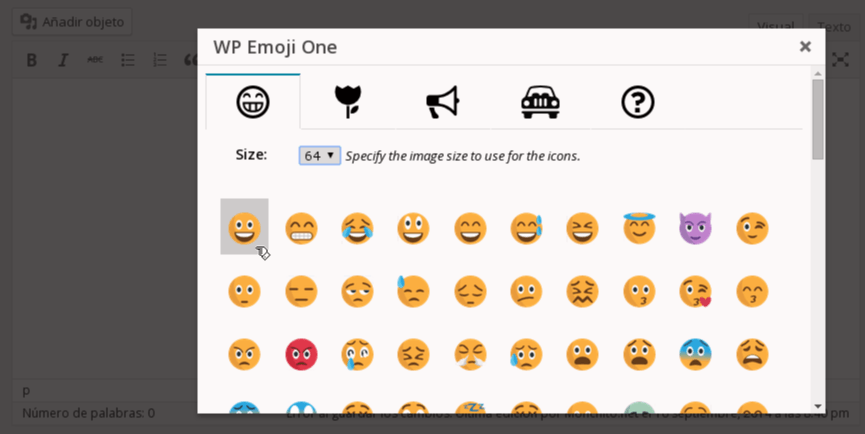 Click on the emoticon.