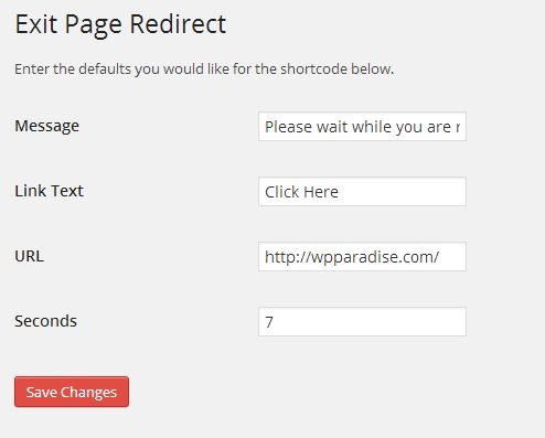 The settings page.