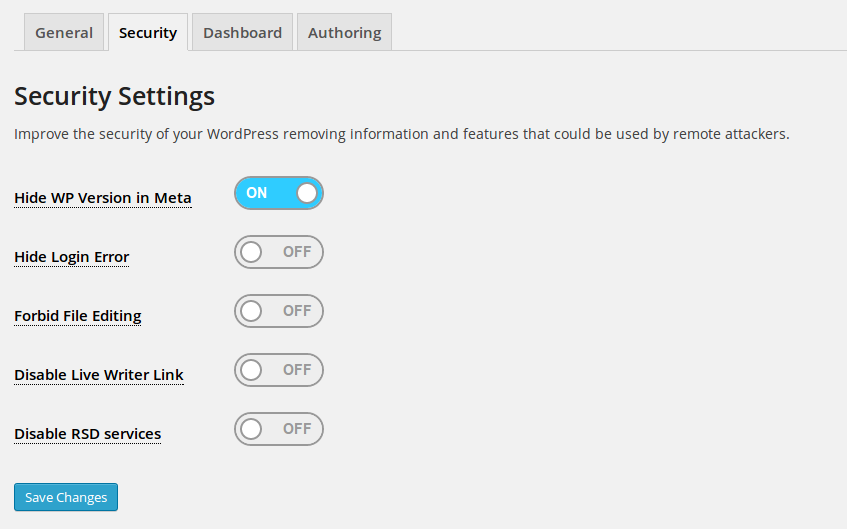 Activate only the options you need with a few clicks