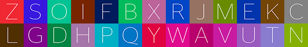 Set of alphabet avatars in WP First Letter Avatar.
