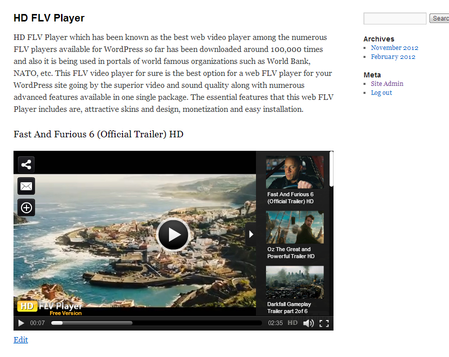 **Flash Player (Front-end)**