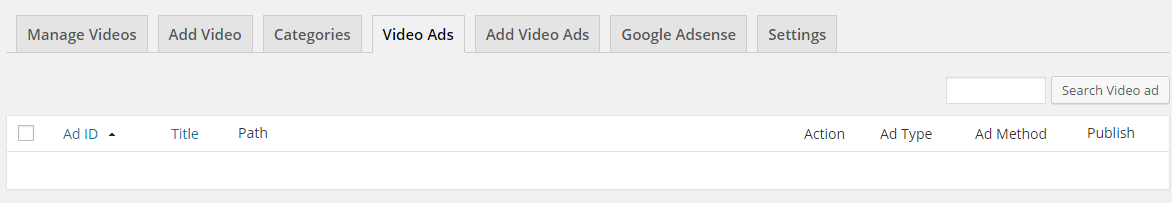 **Google adsense** - Here you can add Google adsense which will be displayed on the player