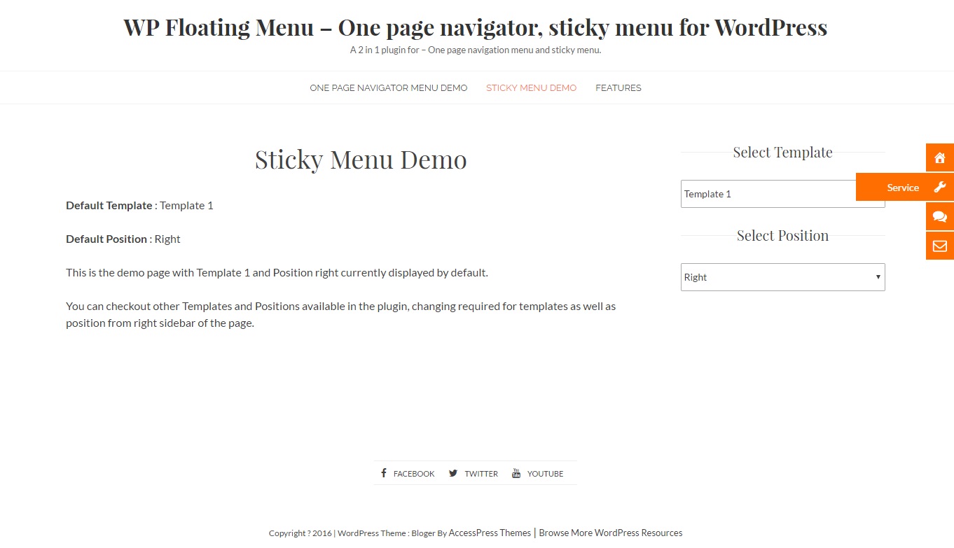 Screenshot-1: Screenshot for Template 1 Layout.