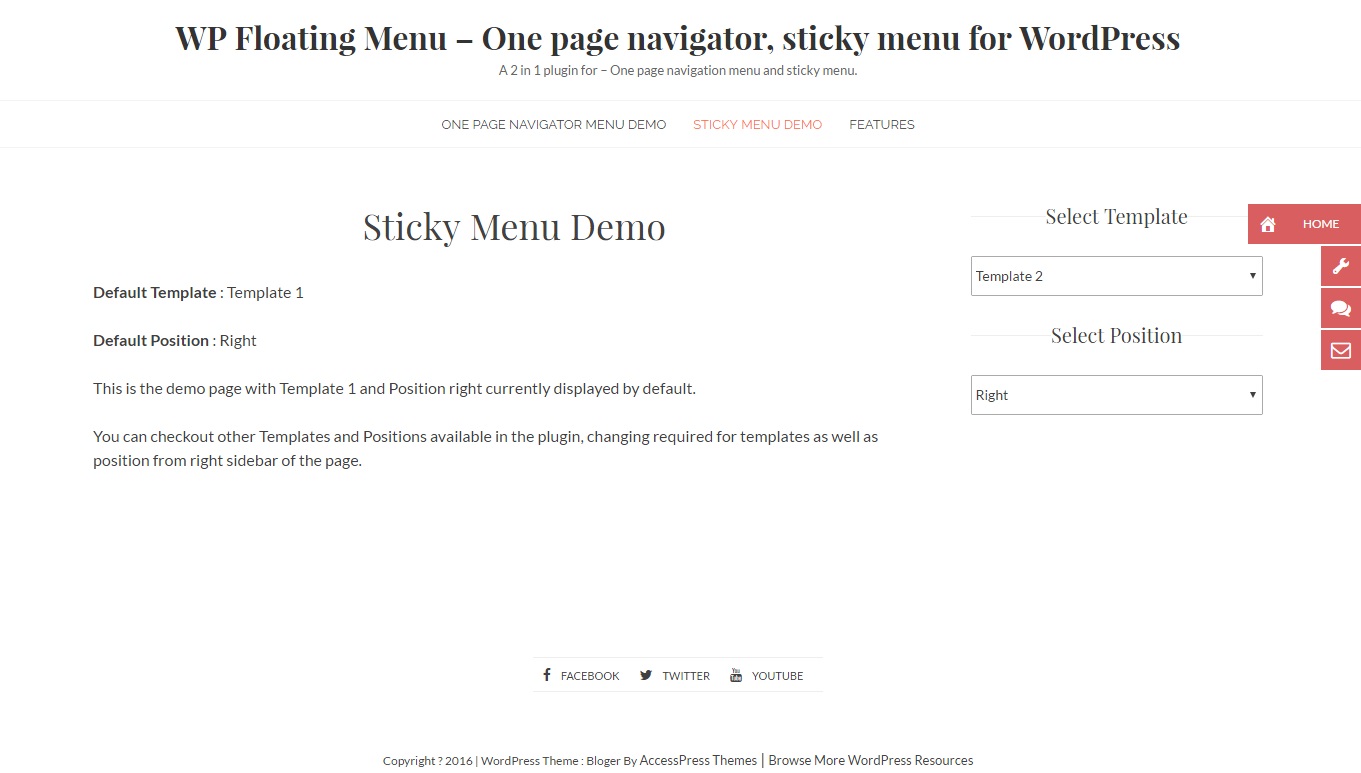 Screenshot-2: Screenshot for Template 2 Layout.