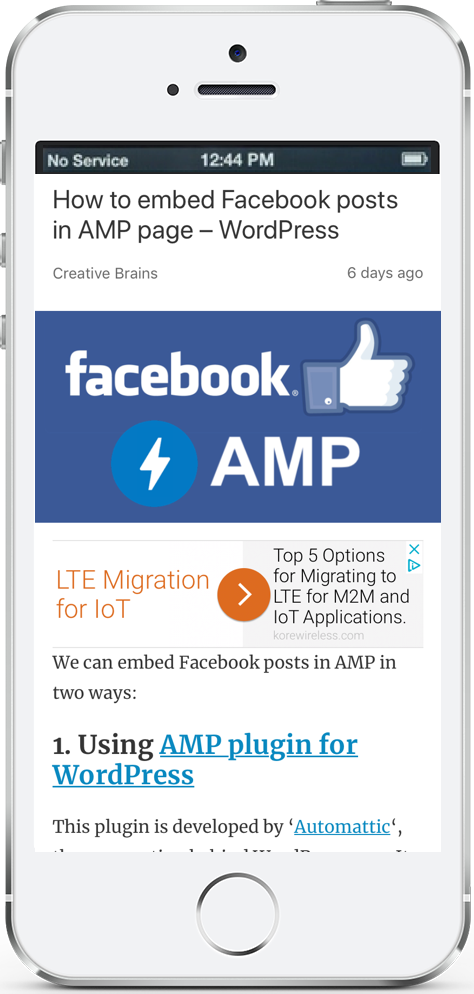Embed Facebook post in AMP
