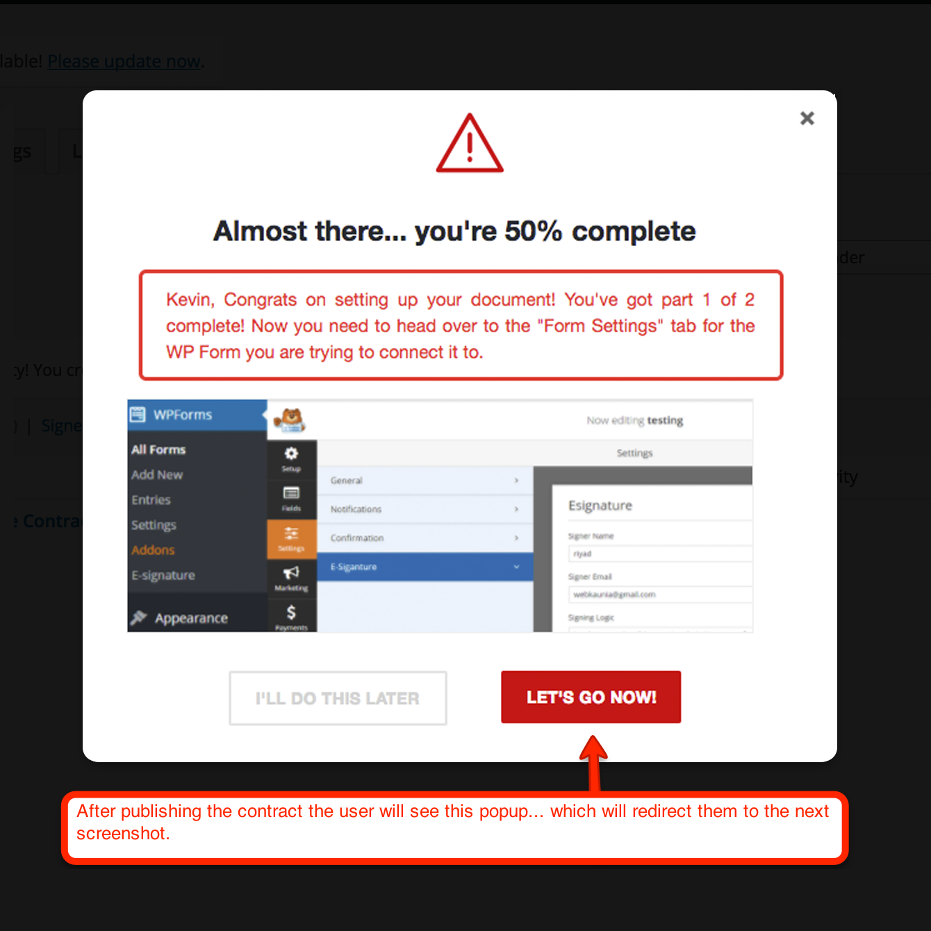**View Signed Document Email:**Signers will be sent an email that includes the link to the document (and a PDF version of the contract if you opted for this method).