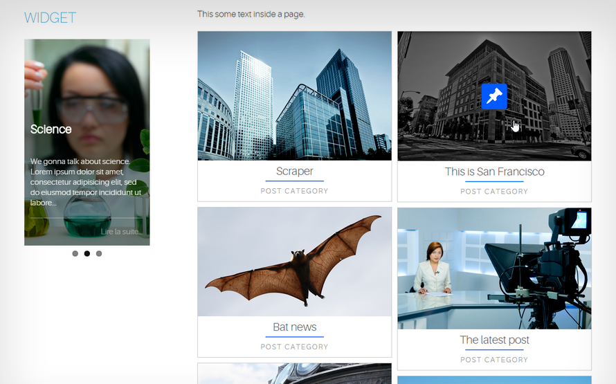 Grid theme with post format and masonry responsive