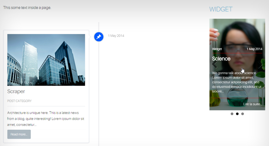 Time line theme with progressive loader