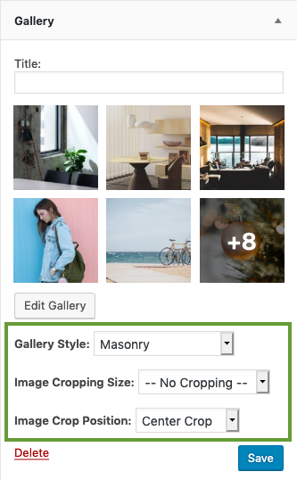 New customization options in native photo Gallery widget