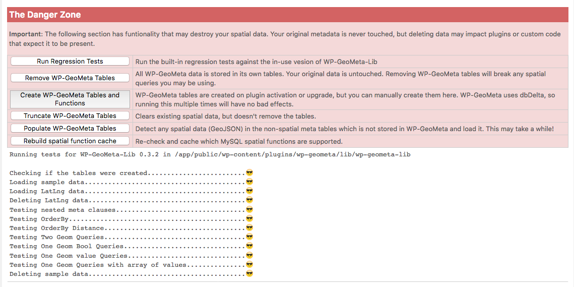 Built-in regression tests