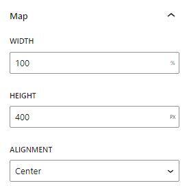 Map settings