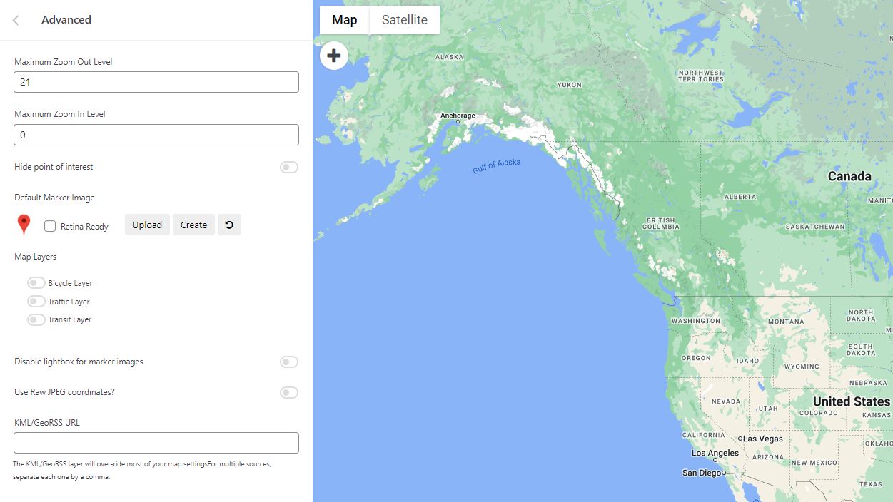 WP Go Maps Lite version: Map Widget