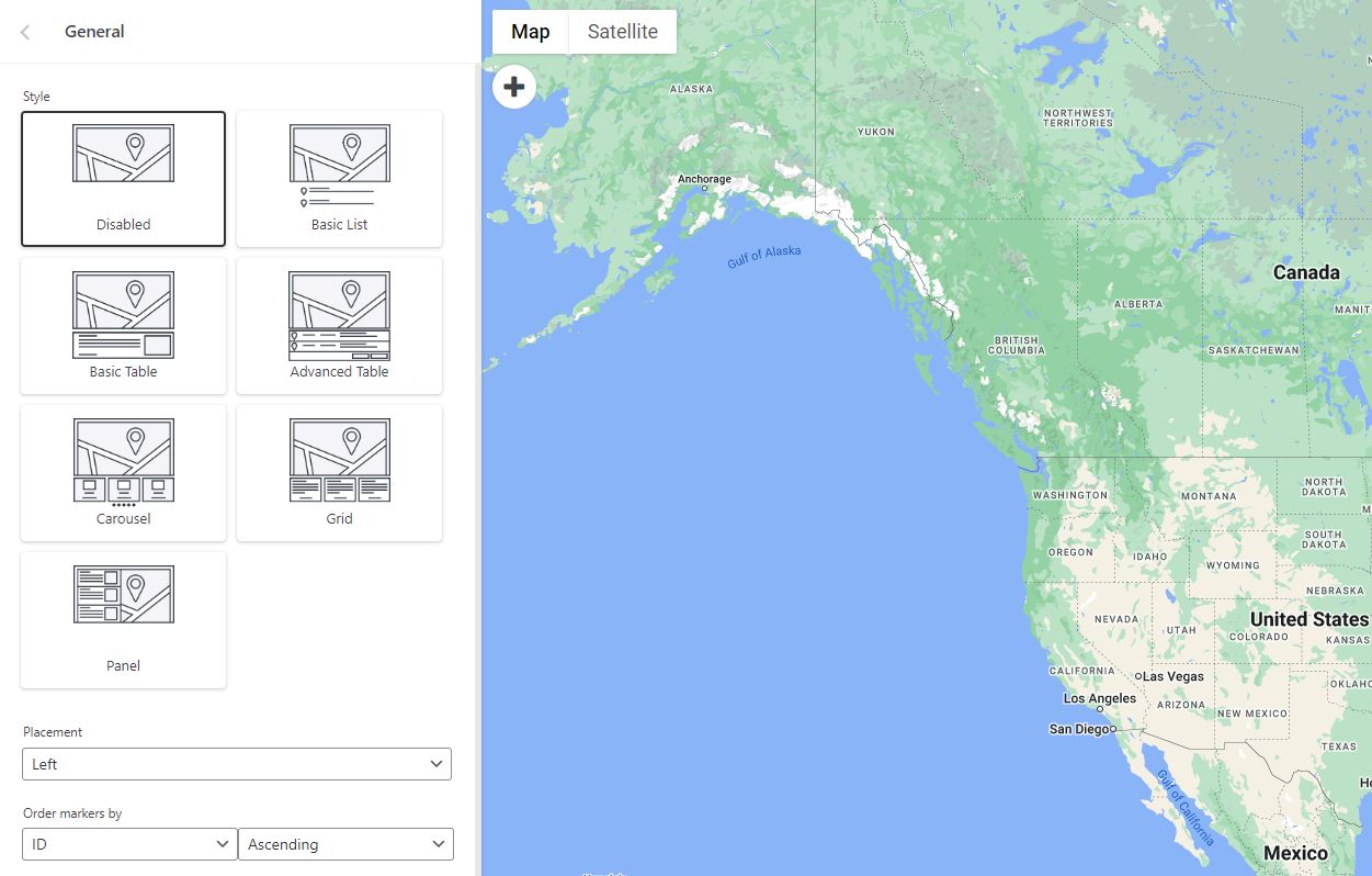 Select a theme for your map, or choose a theme from our theme library