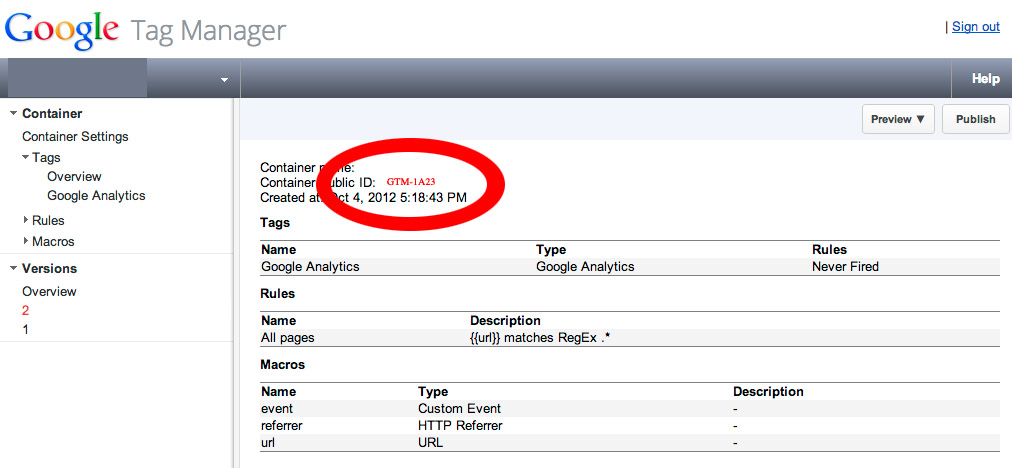 Container id location 2