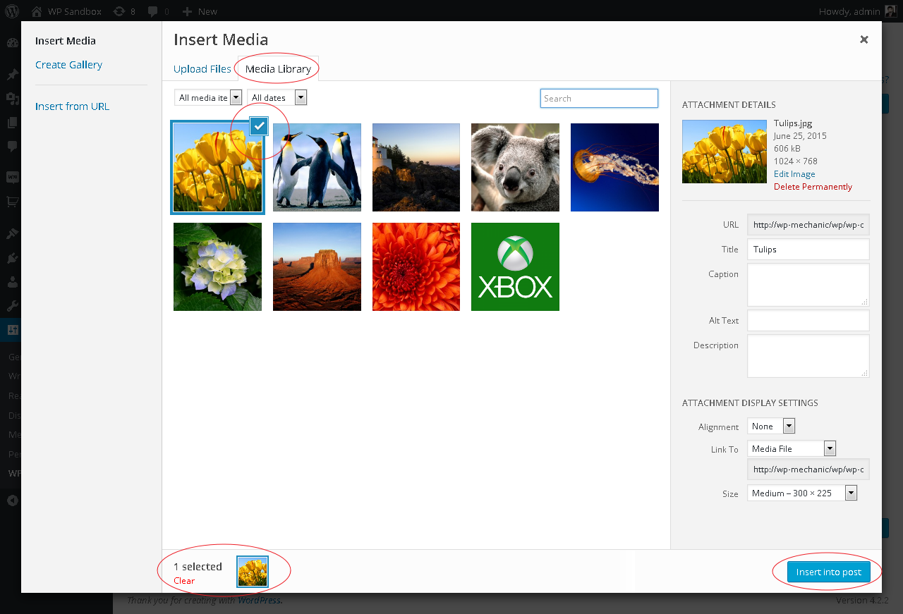 Implementation of slider using WP Header Images