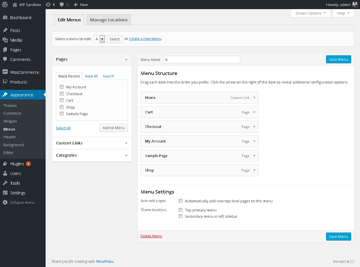 Custom CSS for styling