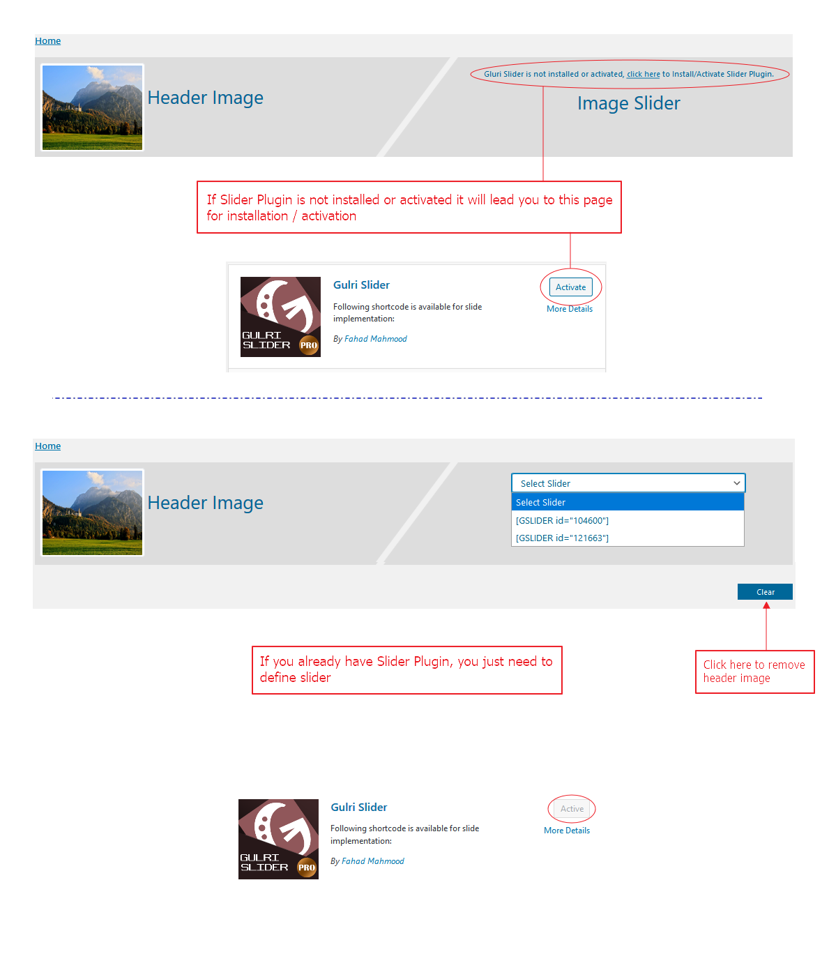 Select post types for header images.