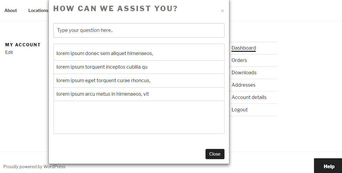WP Help Popup Trigger Recent Posts