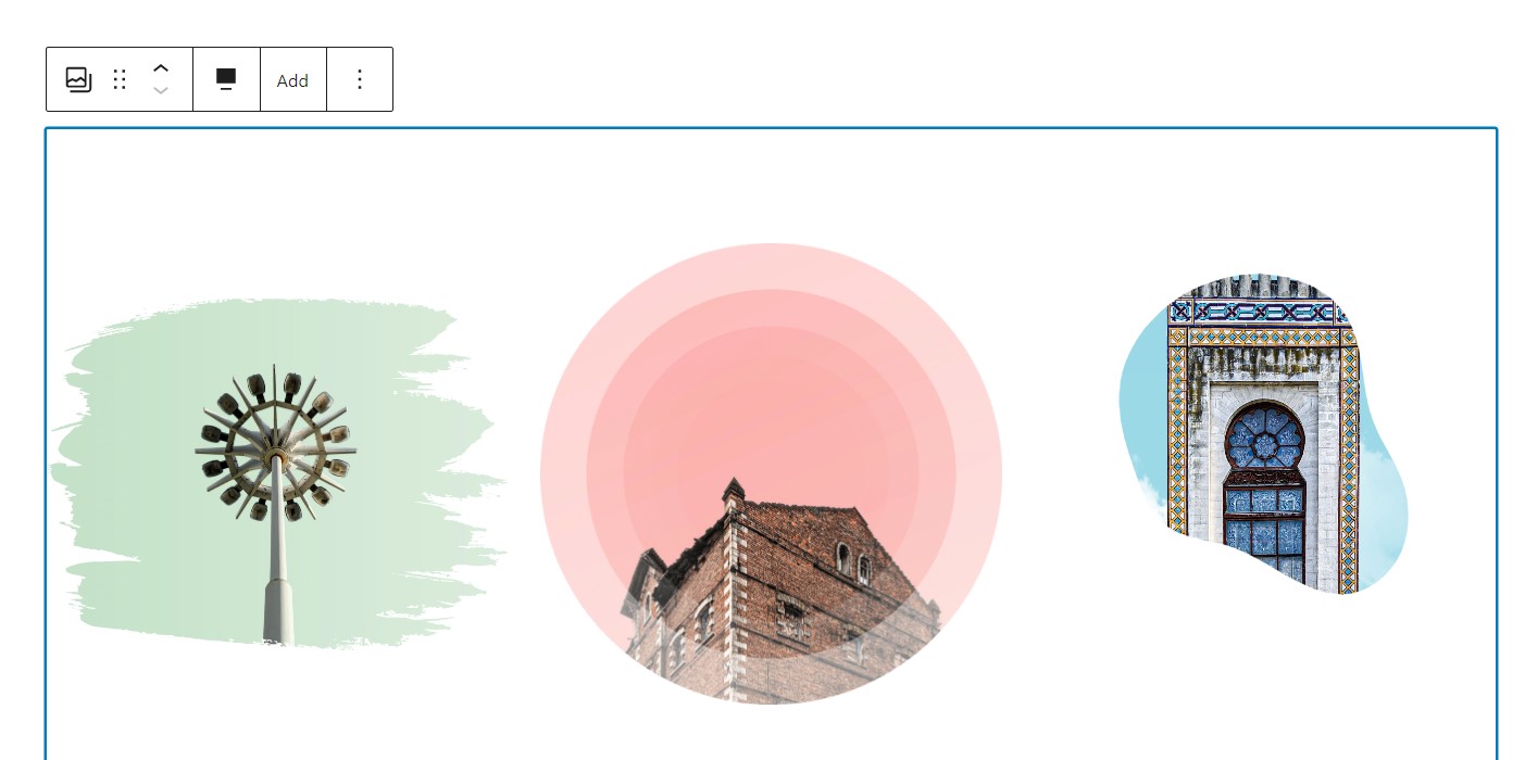 You can also apply image masks to gallery's images.