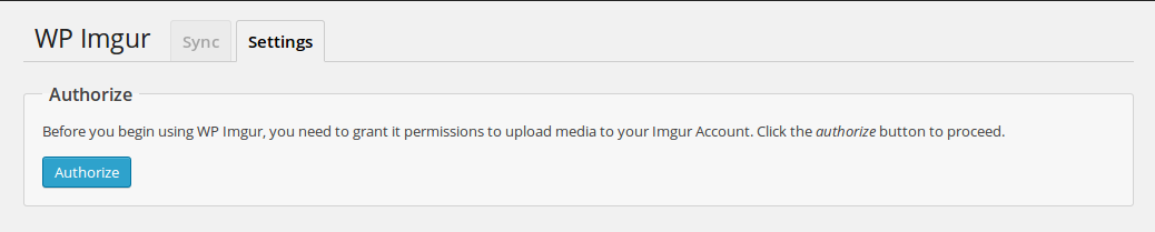 Authorize WP-Imgur