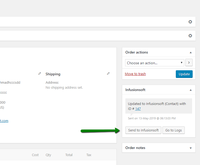 Send WooCommerce Order to Keap/Infusionsoft.