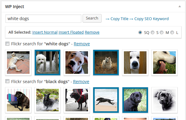 Support for multiple searches. Compare results side by side to find the best matching photos for your post.