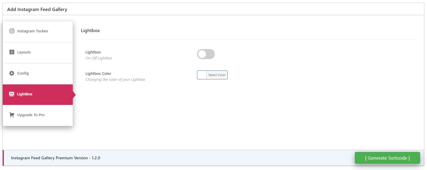Lightbox Color Customization