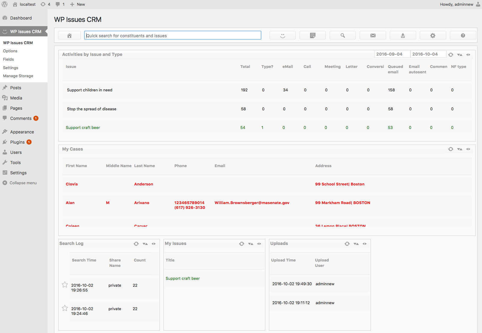 Upload facility gives full control over matching and deduping.