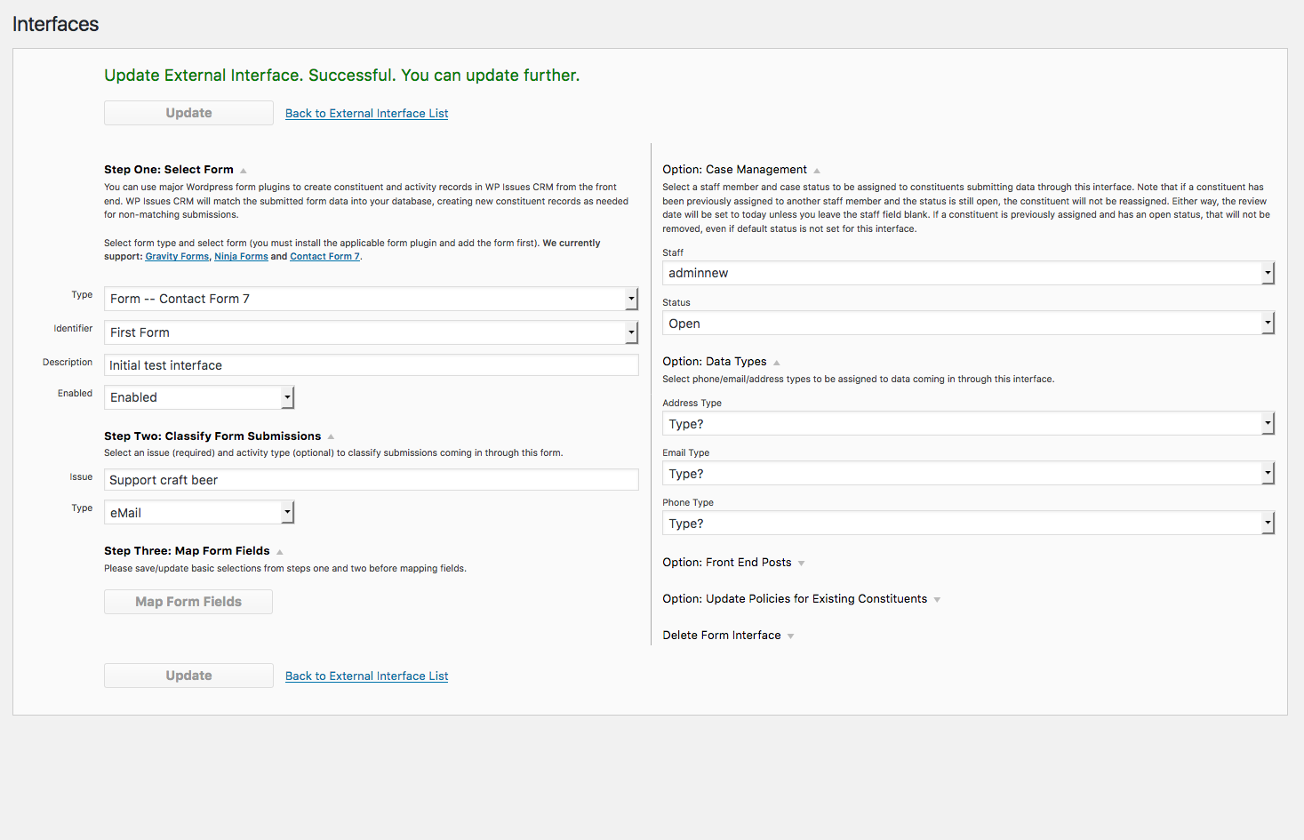 A clean tabbed settings interface.