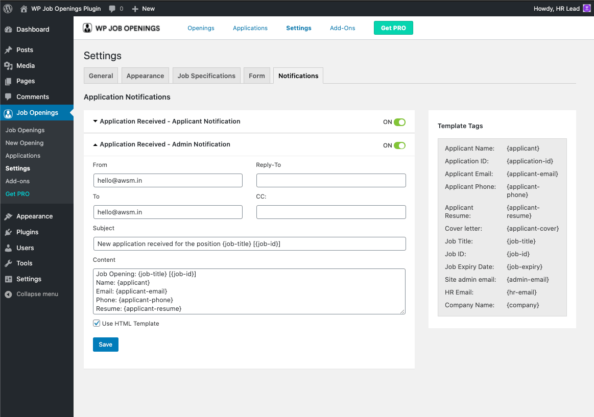 Plugin Welcome Page