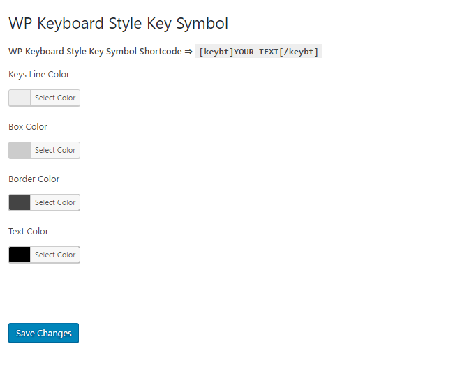 Plugin Setting Page