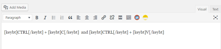Shortcode on post