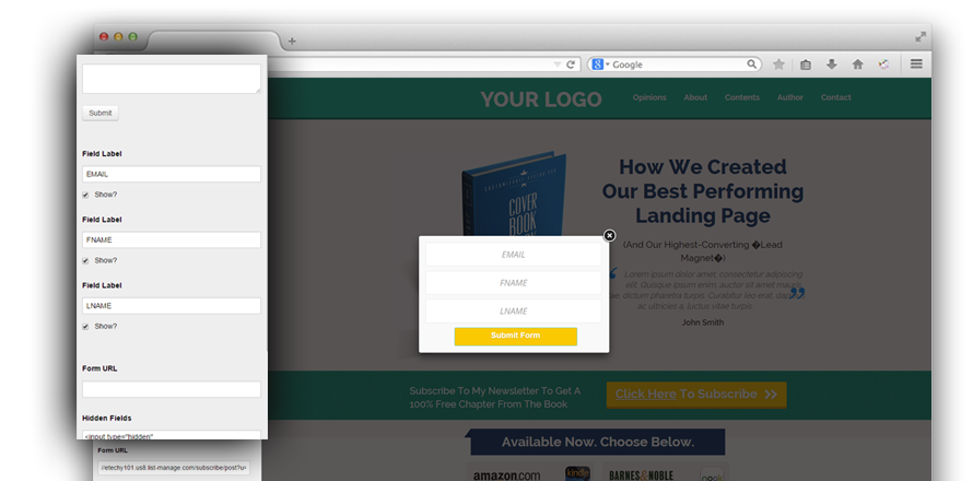 Customize forms, integrate with auto responders