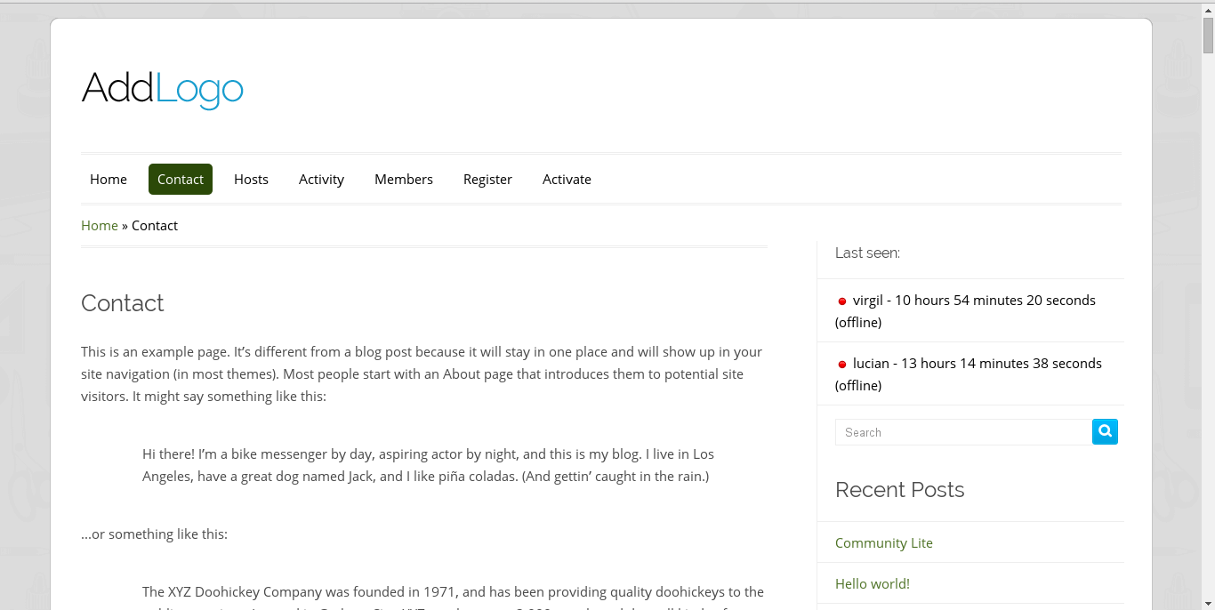 Widget on front page (can be placed anywhere your theme allows)