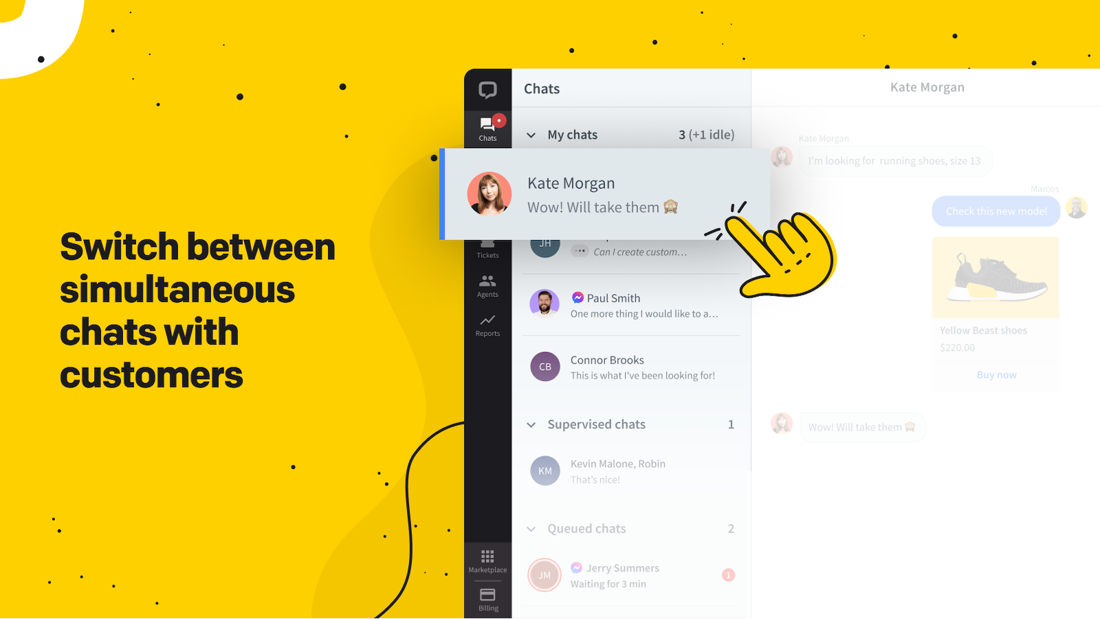 By talking directly with customers, you can collect real-time customer feedback, boost sales, and manage customer relationships with ease.