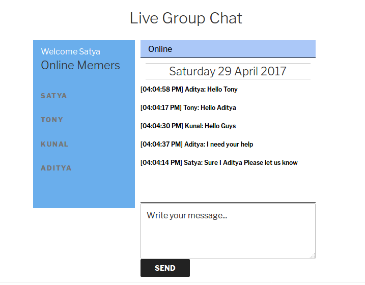 chat Window.