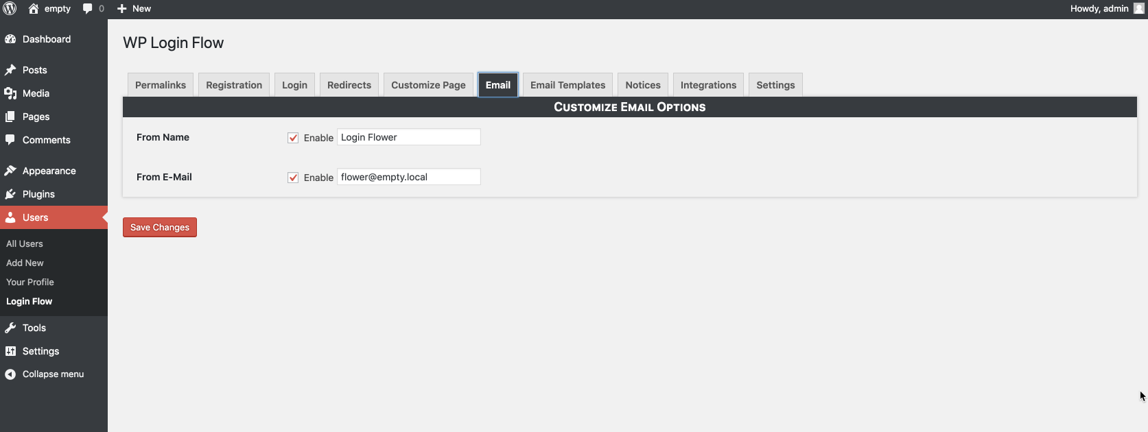 Registration Customization