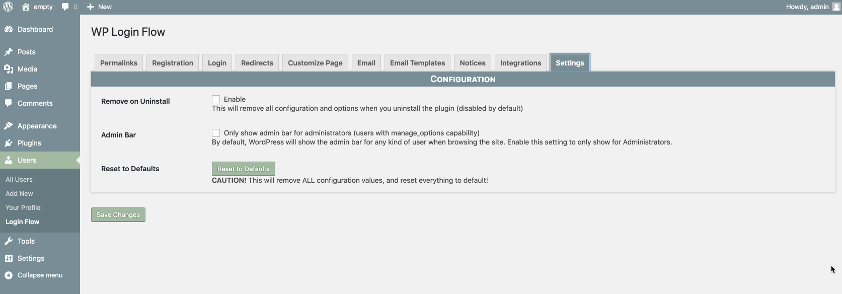 New Account Set Password Default vs WP Login Flow Comparison