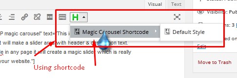 <strong>Useing Carousel shortcode</strong>