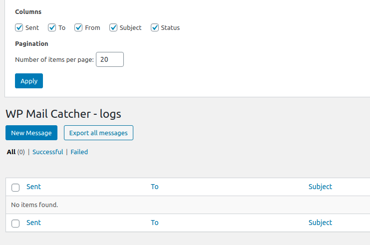 Supports column customisation and pagination