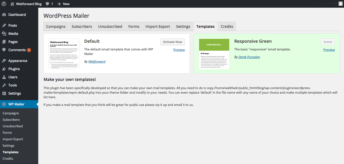 Template Manager