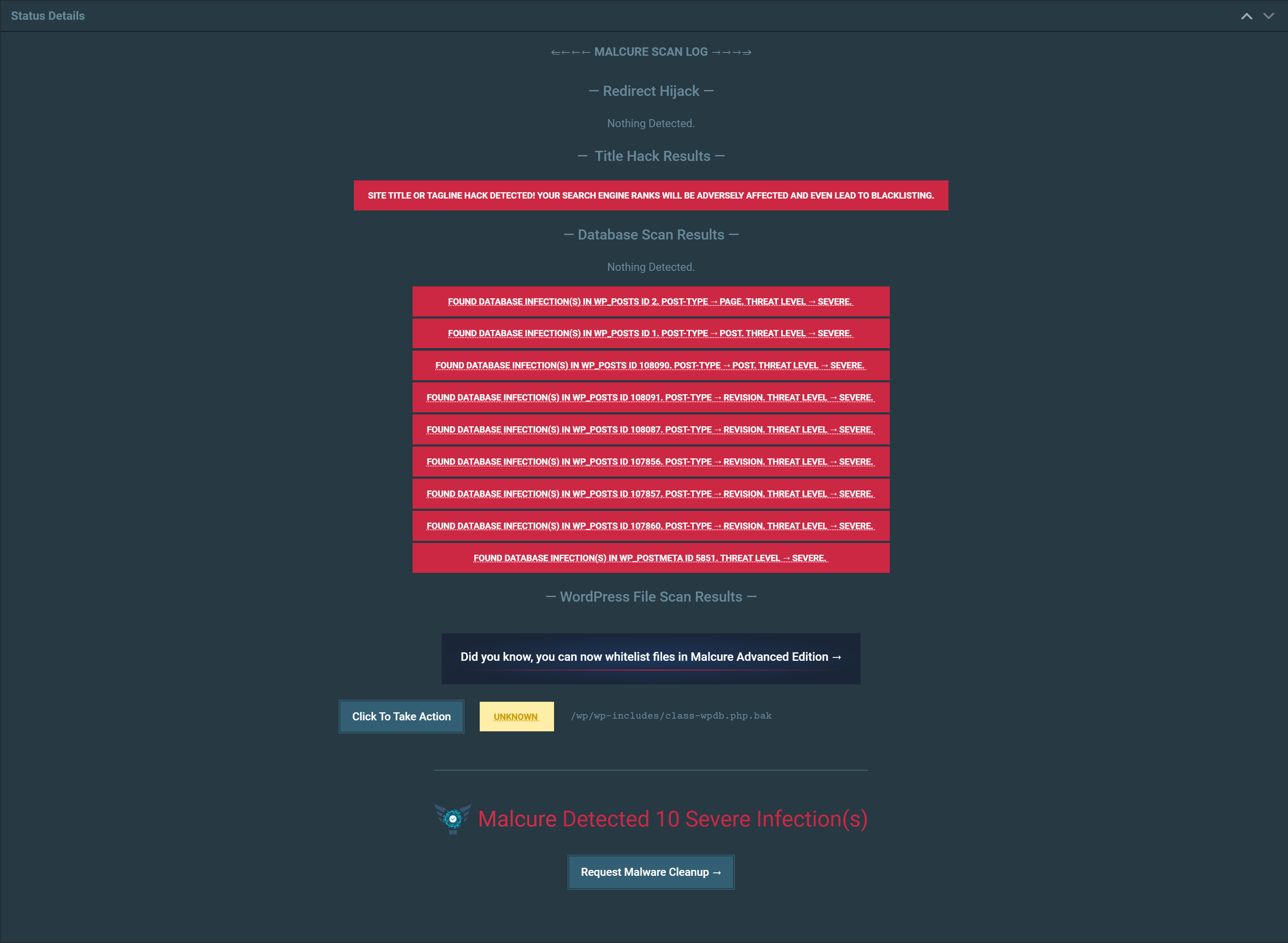 Event Log.
