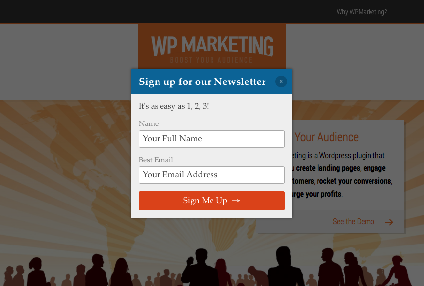 A great looking popover CTA that is easy to tailor to your brand.