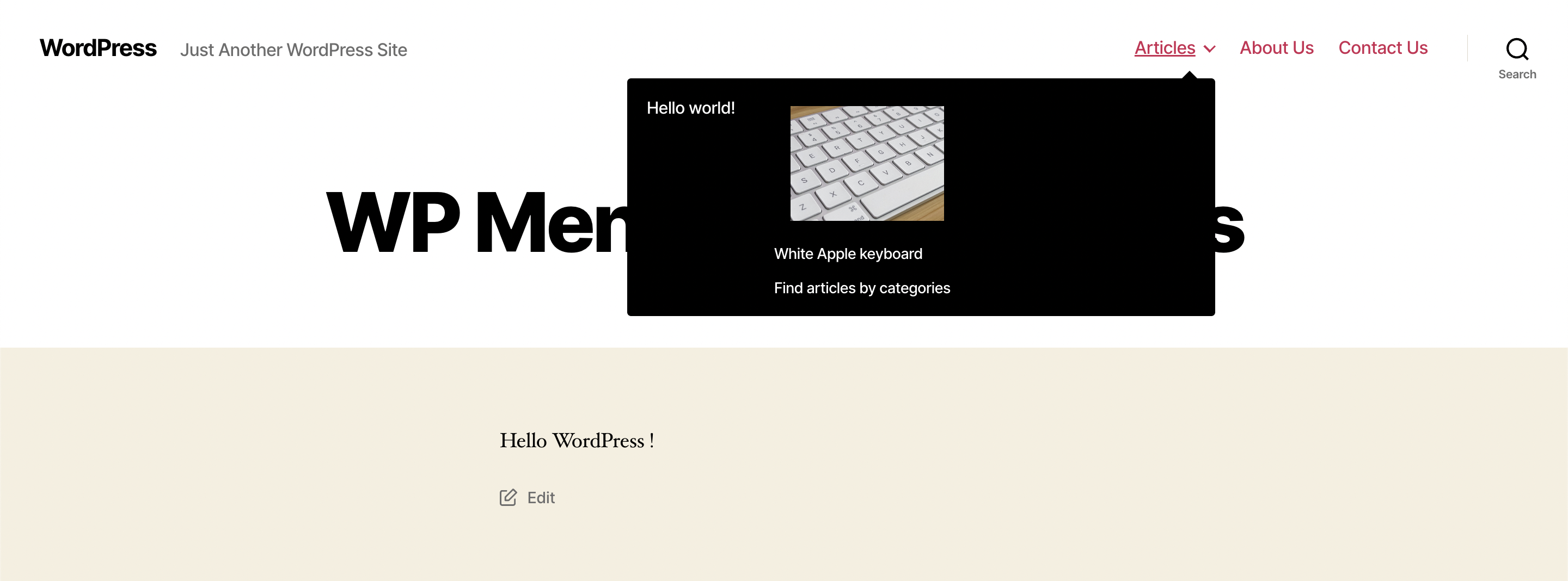 Custom shortcode field added under Appearance -> Menus