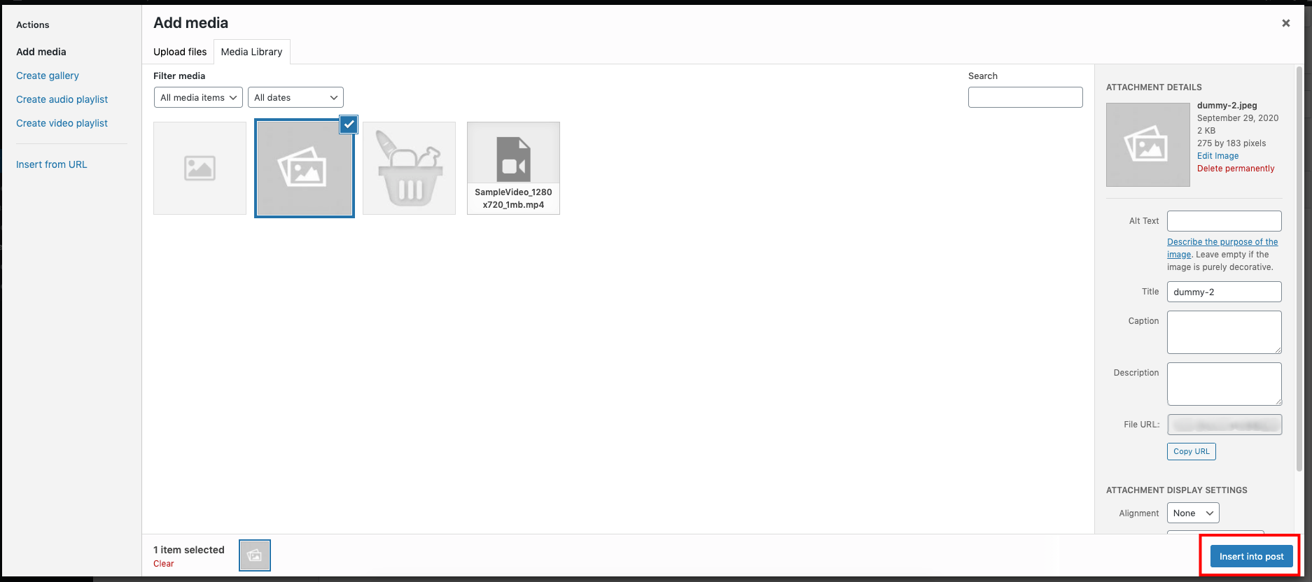 Easily select image from wordpress media.