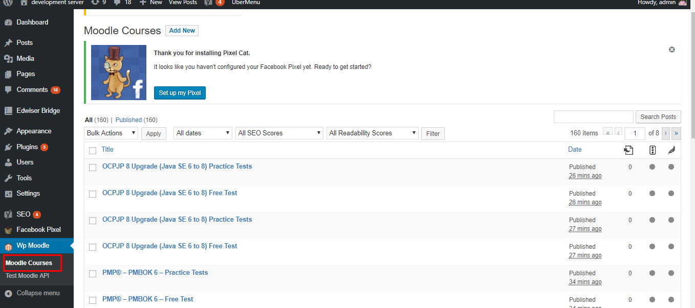 Synchronized Moodle Courses