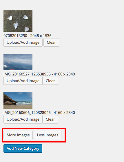 You can add or remove as many images you want per term.