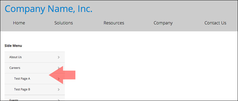 WP Nav Plus Split Menu Example