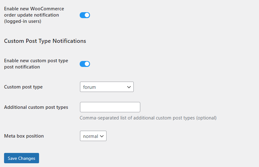 Notification bell for logged-in users added to a menu.